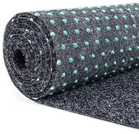 Carpeto Rugs Gazon Synthétique Exterieur - Faux Gazon Artificiel pour Balcon, Terasse et Jardin - Tapis Gazon au mètre - Fausse Herbe Balcon - Tapis Herbe Artificielle - Gris - 300 x 400 cm