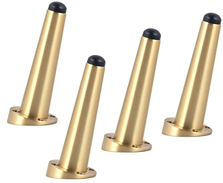 ZJYWMM 4 Stück Möbelbeine Reines Kupfer Messing Schrankbeine Verstellbare Möbelfüße Badezimmer Bettbeine Möbelerhöhungen Tilt DIY Ersatzfuß Hardware Zubehör(150mm)