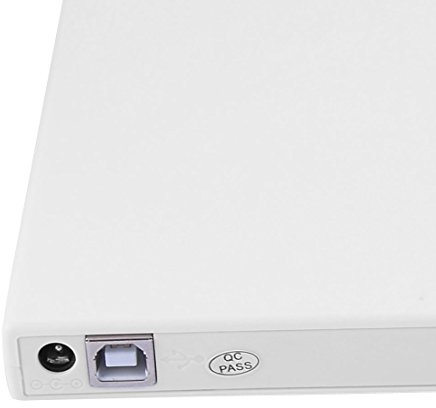 Ruilogod PC Laptop USB Slim Slim Floppy Disquete -RW Diskette Portable Drive Drive blancopuro