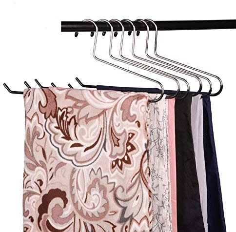 VASLIM 12 Pack Blanket Hangers Heavy Duty Black Vinyl Coated Nonslip - Great for Quilts, Comforters, Table Cloths, Towels, Sleeping Bags,Drapery and bedspreads