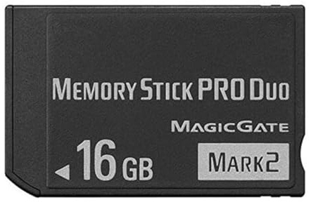 High Speed 16GB Memeory Stick Pro Duo (Mark2) PSP Speicherkarte kompatibel mit Sony PSP1000 2000 3000 Kamera Speicherkarte