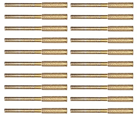 Chainsaw Sharpener 20PCS, Chainsaw Sharpening Grinding Stones Chainsaw Burr Grinding Stone File, for Sharpening Chainsaw Blades Polishing Grinding Tool (4mm)