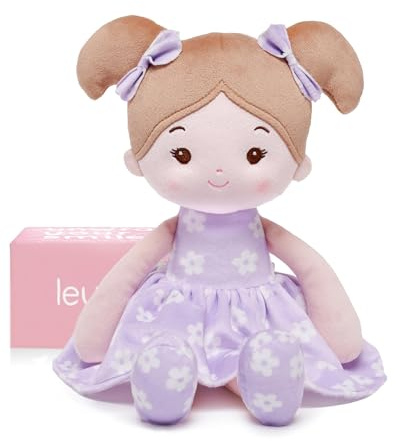 LeyaDoll mjuk babydocka – 30,48 cm – bästa presenten till din lilla (lila)