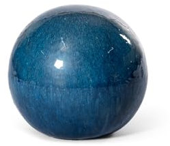 teramico Boules de Jardin en Céramique Résistantes au Gel | Fabrication Artisanale | Décoration Extérieure Unique | Plusieurs Tailles et Couleurs (Jade Verte, Lot de 3)