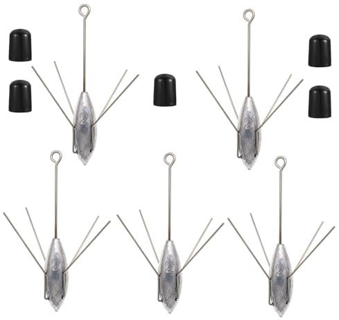 5 Pcs Sputnik Sinker Fishing Weights Lead Surfing Casting Spider Sinkers Long Tail Fishing Equipment for Catfish Saltwater Beach Sand Ocean