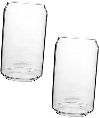 OKUMEYR Data [ Set Da 2 Bicchieri in Vetro Trasparente Da 550 Ml, Tazze Per Bere Acqua e Bevande, Bicchieri Multifunzionali Per Cocktail, Tè e Uso Quotidiano