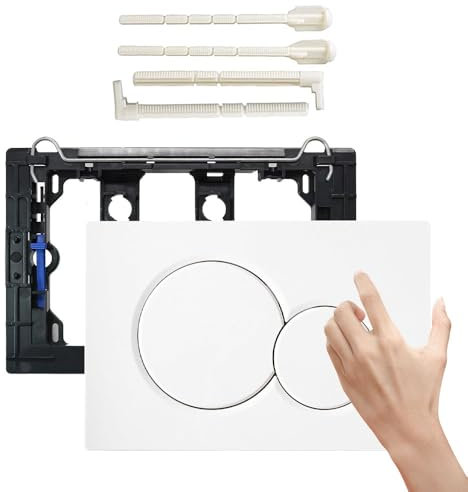 Betätigungsplatte drückerplatte Chrom Kunststoff WC spülkasten ersatzteile modell kompatibel mit Geberit sigma 01 UP300 & 320 betätigungsplatte 115770115 für 2-Mengen-Spülung