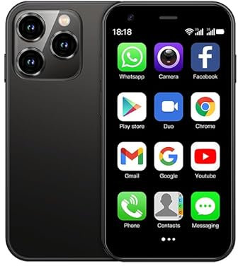 CatCalls Mini smartphone 4G, 3.0 pollici, 32 GB espandibile fino a 128 GB, doppia fotocamera, SIM, Android 10.0, WiFi, Bluetooth, Backup (XS15-Black)