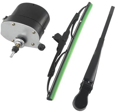 Windscreen Window Wiper Moteur For Jeep Tractor Fishing For Caravan ATV-UTV Electric Windshield Wiper Motor Kit 12V Windshield Wiper Motor With Blades Boats RVs 01287358 7731000001(MOTOR WIPER)