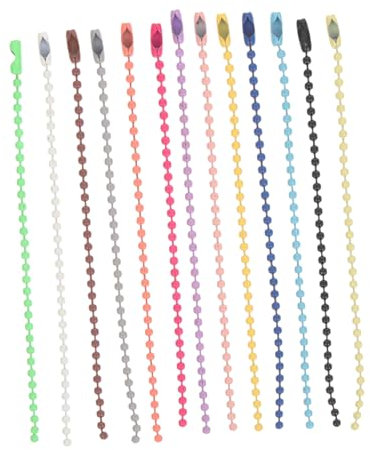 DOITOOL 100pcs Wave Bead Chain Iron Ball Bead Chain Decor for DIY Jewellery Making and Disco Ball Keyring Projects Random Color