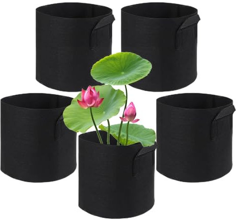 Lot de 6 paniers de d'étang, pots aquatiques flottants, 20 x 20 x 20 cm, sacs de culture de fleurs respirants, maille facile d'entretien, pour systèmes hydroponiques, terrasses, jardins