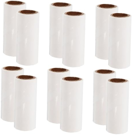 Kisangel 25pcs Pet Hair Removal Paper Roll Reusable Sticky Roller for Clothes Furniture Couch Carpet Dog Cat Animal Hair Fuzz
