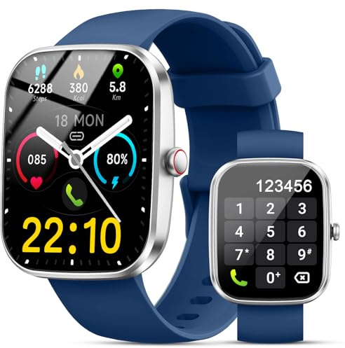 Smart Watch, 1.96 HD SmartWatch for Men Women Touch Screen Answer/Make Call, 100+ Sport Fitness Tracker IP68 Waterproof, Activity Tracker with Heart Rate SpO2/Sleep Monitor/Pedometer for Android iOS