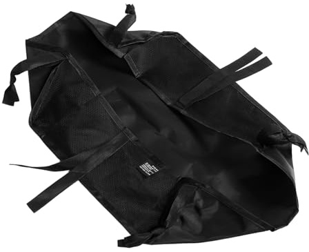 BESTonZON Bolsa Organizadora de Cochecito Negra de Poliéster Diseño de Malla, Instalación Fácil y Uso Reutilizable Cesta de Limpieza para Compras