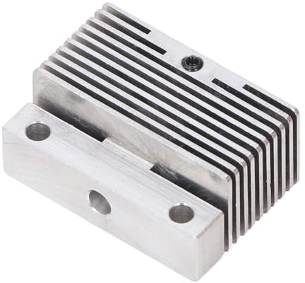Hyuduo Hot End Heat Sink for 4 3D Printer, Aluminum Alloy Heat Dissipation Block with Fast Cooling and Easy Installation for Enhanced Printing Performance