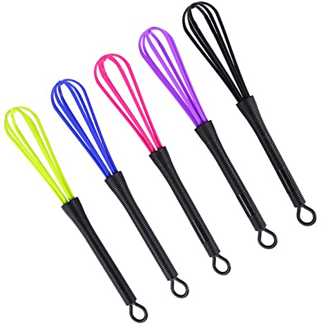 Dioche Fruste per Palloncini Parrucchiere in Plastica Whi5PCS 7 Pollici - Strumento di Miscelazione Leggero e Resistente per Tinture per Capelli e Uso in Cucina