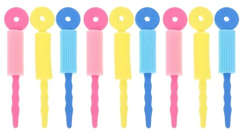 DOITOOL Sponge Hair Rollers No Heat Damage 9pcs Lightweight Soft Flexible Curlers for Long Hair Sleep-in Styling Tools