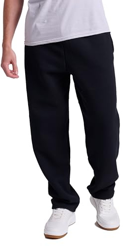 Russell Athletic Men's Dr-Power Fleece Open Bottom Pocket Pant, Black, Medium