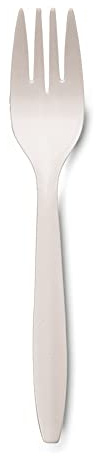 Dixie 6 Medium-Weight Polypropylene Plastic Fork by GP PRO (Georgia-Pacific), White, PFM21, (Case of 1,000)