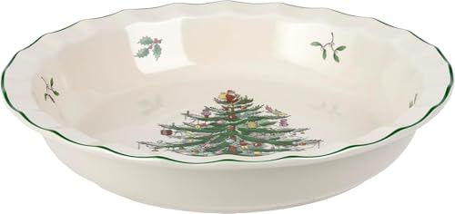 Spode Christmas Tree Pie Plate, 10-Inch