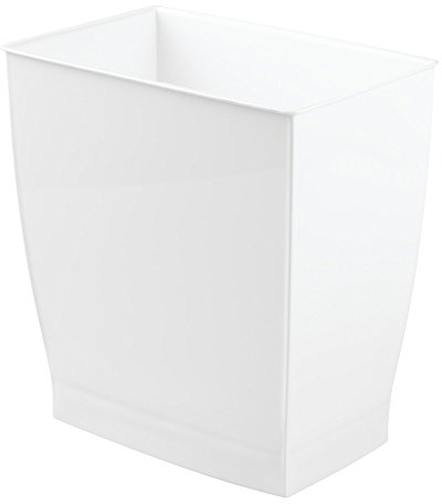 iDesign 64931EU Mono Corbeille à Déchets Polyester Blanc 28,4 x 18,8 9 x 30,3 cm