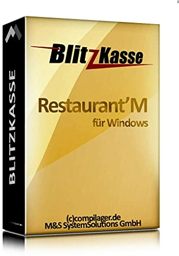 WIN Kassensoftware BLITZKASSE GASTRO M, für Restaurant Kantine Cafe TSE KONFORM