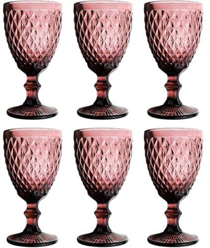 Vintage 6 Condivisione Set Rete Di Vetro Re Bicchiere Da Vino Vetro Vetraio Bicchieri Di Vino Bicchiere D'acqua Bicchiere Highball - lilla