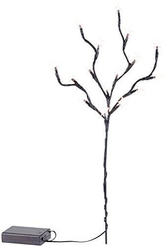 Lunartec LED-Dekozweig: LED-Lichterzweig mit 16 leuchtenden Sternen, 44 cm, batteriebetrieben (Zweige Weihnachten, Blütenzweige mit Beleuchtung, Baum)