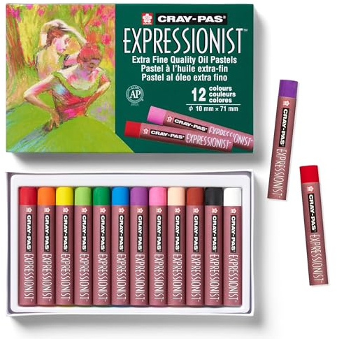 12 Cray-Pas Expressionist olja pastellkrita