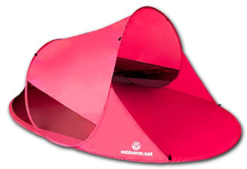 outdoorer Pop up Strandmuschel Zack II - Wurf-Strandmuschel mit UV-Schutz 60, Sonnenschutz und Windschutz am Strand