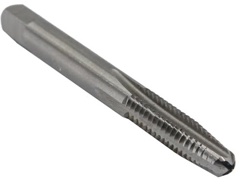 Drill America DWT Handgewindebohrer, Karbonstahl, (#0-80 bis 1-3/4 Zoll, m10 - m18, Konus, Stecker, unten und Set), Gewindebohrer, unbeschichtet, helles Finish, 1/4-20, 1