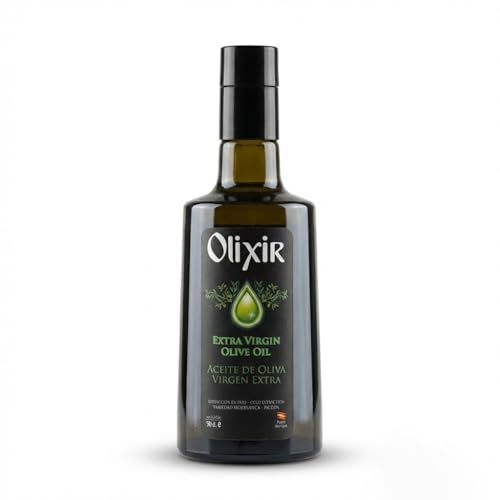 Olixir Aceite de Oliva Virgen Extra AOVE 500 ml - Origen Priego de Córdoba – Extracción en Frío – Hojiblanca y Picuda – Sabor Frutado Intenso – Aceite Gourmet Premium – Dieta Mediterránea