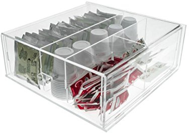 Avà E-095 POC Porta cialde caffè in plexiglass trasparente - Misure: 30 x 30 x H11.5 cm