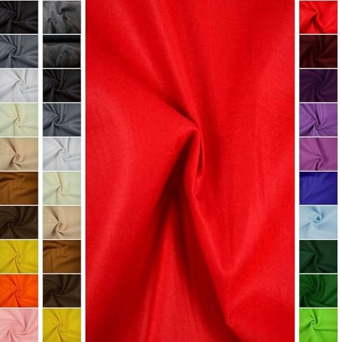 StoffBook rot Filzstoff zum nähen & basteln, 2mm dick, Bastelfilz Rolle, universeller Filz für Taschen, Innenverkleidung diy, 180cm breit, sticken Meterware ab 50cm Stoff, b507
