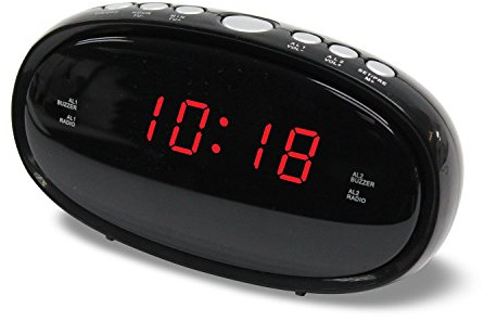 Denver Electronics CR-420 Digitale Uhr, tragbar, Radios, digital, UKW, LED, 1,52 cm (0,6 Zoll), Schwarz