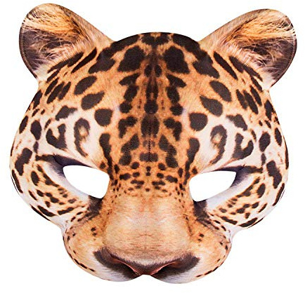 Boland - Halbmaske, Tiermaske mit realistischem Druck und Gummizug für Tier Faschingskostüme zum Karneval, für Halloween oder eine Mottoparty