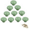 NUODWELL 10Pcs Round Colorful Ceramic Cabinet Knobs Single Hole Pull Handle for Drawer,Cupboard,Dresser,Door (Green)