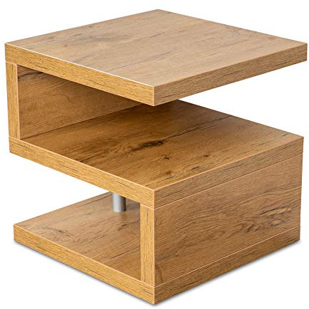 levandeo Couchtisch Sigi Wildeiche Eiche B x H x T: 44x44x44cm Holz Beistelltisch Keine Montage Fest Verleimt Wohnzimmertisch