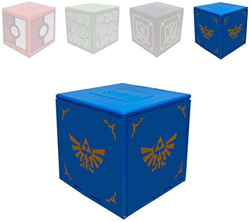 WIKEA Estuche para Tarjeta de Memoria Nintendo Switch, portatarjetas para Videojuegos con 16 Ranuras para Tarjetas (Zelda Azul)