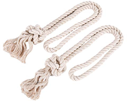 Cabilock 2Pcs Vorhang Raffhalter Vorhänge Holdbacks mit Quaste Dekorative Boho Drapieren Schnalle Baumwolle Seil für Home Kitchen Office Fensterdekoration