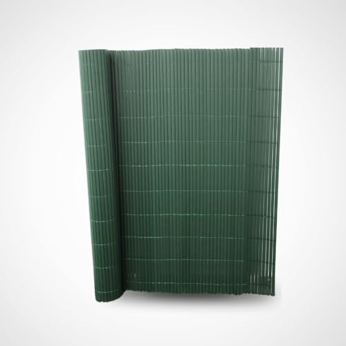 COMERCIAL CANDELA FELPUDOS Y ALFOMBRAS Cañizo PVC Doble Cara con Bridas | Estera de PVC | Resguardo Visual Intimidad para Jardín, Balcón o Terraza | Resistente Color (1_x_3_Metros, Verde)