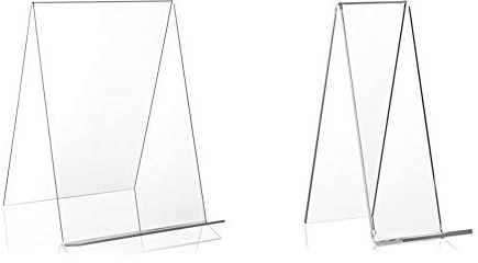 Buchständer/Buchaufsteller als Warenträger und Schrägsteller im DIN A4 Format aus original PLEXIGLAS & Schrägsteller, Buchständer, Warenträger als Buchstütze aus PLEXIGLAS® (Transparent, 15 cm)