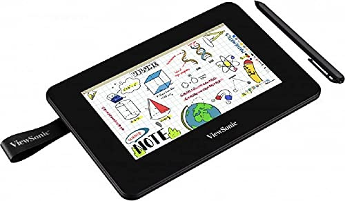 Viewsonic ID710-BWW (17,8 cm) (7 Zoll) PenDisplay Tablet zum Zeichnen und Schreiben (Full-HD, IPS Display, Touch Funktion inkl. druckempfindlichem Stift, USB-C, Windows/MacOS/Android) Schwarz