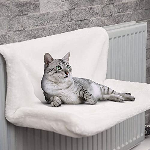 Hängendes Katzenbett für Heizkörper und Fenster, beruhigendes, flauschiges Katzenbett, Welpen, Haustier, Heizkörperbett, warmes Fleece-Katzenbetten, starke und langlebige Katzenhängematte