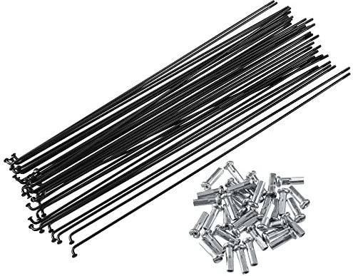X AUTOHAUX 36 raggi in acciaio per bicicletta, 14 G, lunghezza 240 mm, con nippli per la maggior parte delle biciclette