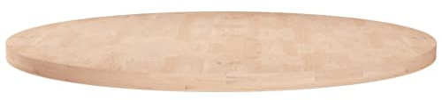 vidaXL Runde Tischplatte Massivholzplatte Eichenplatte Holzplatte Platte Ersatztischplatte Ø70x2,5cm Unbehandeltes Massivholz Eiche