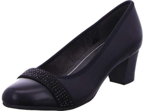 Jana Escarpins avec Détails Scintillants Vegan, Noir Nappa (Noir), 39 EU