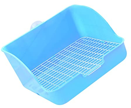 Yardenfun Rabbit Litter Box Rectangular Hamster Toilet for Bunnies Portable Training Potty for Rabbits Guinea Pigs and Animals
