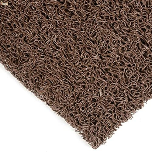 BricoLoco.com Felpudo Entrada casa, terraza. Goma Rizo Exterior o Interior. por Metros o Rollo. Ancho 1,20 MTS. Espesor 10 mm. con Base. Alfombra Vinilo rizos. (0,5 Metros, Marrón)
