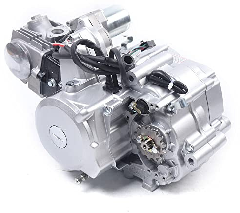 Frederimo 125 cc, kit motore a 4 tempi, raffreddato ad aria, motore di avviamento elettrico semiautomatico, 3 + 1, retromarcia, per ATV Quad Go Kart Pit Bike, argento